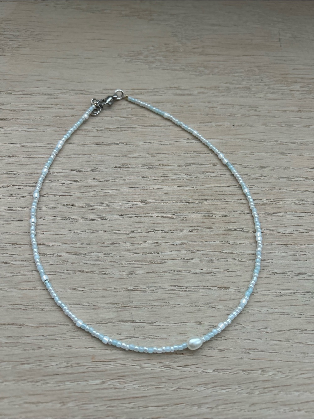 Handmade White Beaded Pearl Necklace - Women Jewelry